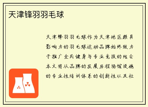 天津锋羽羽毛球